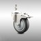 Service Caster 4 Inch 316SS Thermoplastic Rubber Swivel 12mm Stem Caster Total Lock Brake SCC-SS316TSTTL20S414-TPRB-M1215 - alternate 1